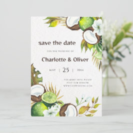 Invitación Coconut lime guardar la fecha