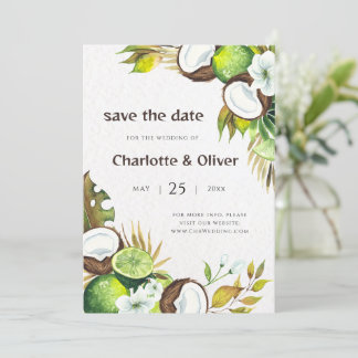Invitación Coconut lime guardar la fecha