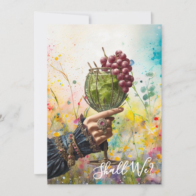 Invitación *~* Cóctel A101 25 FOTO  Ornamentado  DESPEDIDA DE (Anverso)