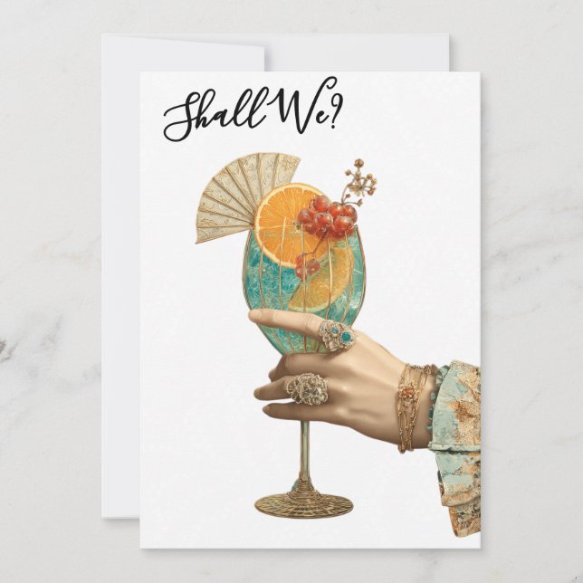 Invitación *~* Cóctel A101 Ornate  FOTO  7  DESPEDIDA DE SOLT (Anverso)