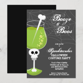 Invitación Cóctel Booze and Boos Halloween