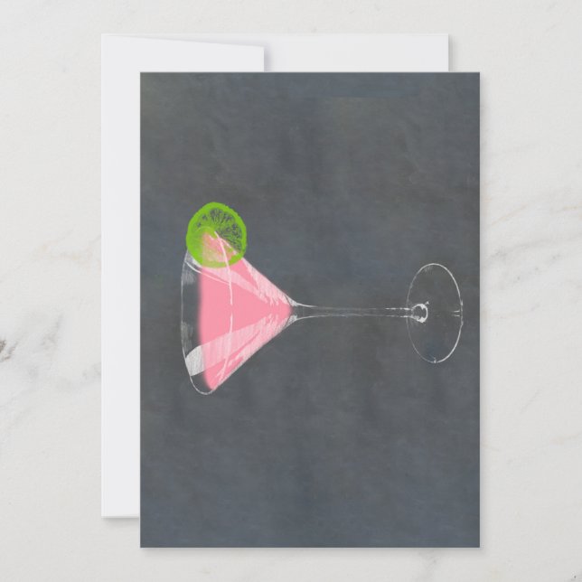 Invitación Cóctel cosmopolita (Anverso)