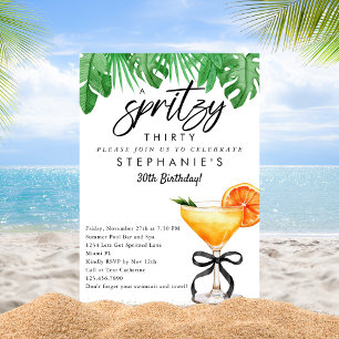 Invitación Cóctel de Cumpleaños de Verano Tropical Aperol Spr