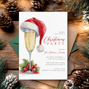 Invitación Cóctel de fiesta de Navidad