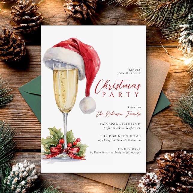 Invitación Cóctel de fiesta de Navidad (Subido por el creador)