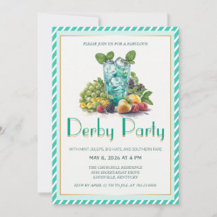 Invitación Cóctel de Frutas de Lujo Menta Julep Derby de Kent