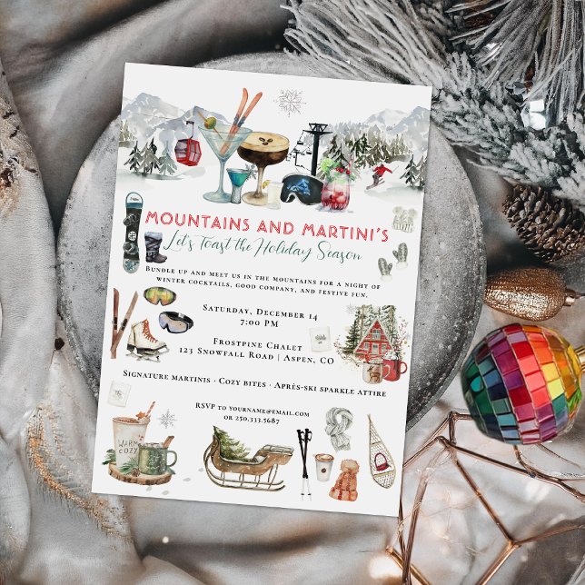 Invitación Cóctel de Invierno | Fiesta de Montañas y Martini’ (Subido por el creador)