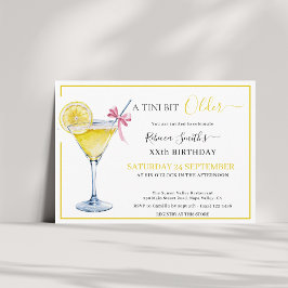 Invitación Cóctel de limón Coquette Un poco más vieja cumplea