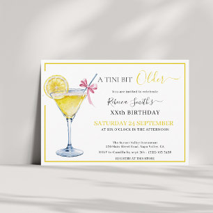 Invitación Cóctel de limón Coquette Un poco más vieja cumplea