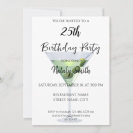 Invitación Cóctel de martini colorido