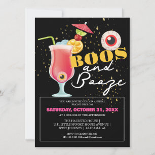 Invitación Cóctel de Ojo Caprichoso Halloween Happy Hour