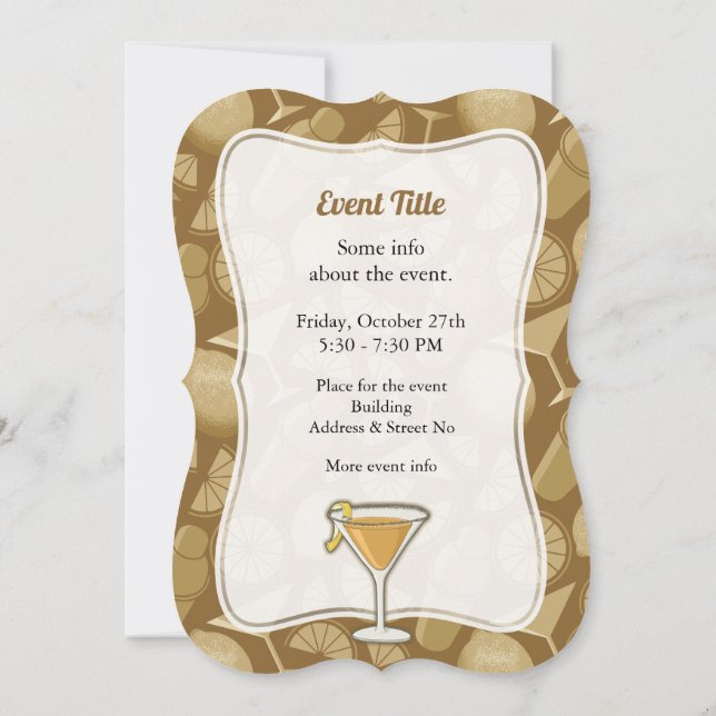 Invitación Cóctel de Sidecar (Reverso)
