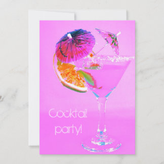 Invitación Cóctel decorado con sombrillas