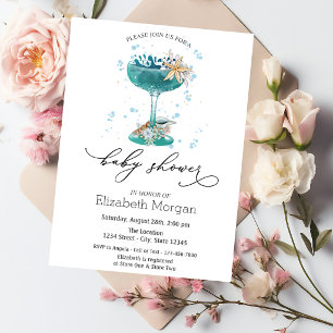 Invitación Cóctel,Estrella del mar,Baby Shower de Seashells