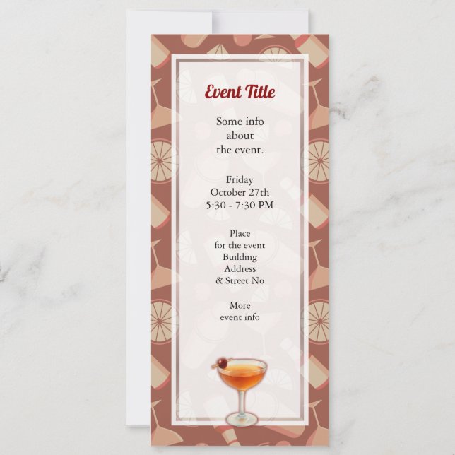 Invitación Cóctel Manhattan (Reverso)