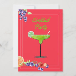 Invitación Cóctel Margarita con Frutas Happy Hour