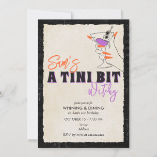 Invitación Cóctel Martini de Halloween para 21 cumpleaños Tin