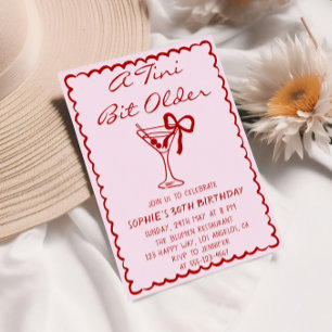 Invitación Cóctel Martini Un Poco Más Viejo Cumpleaños 30