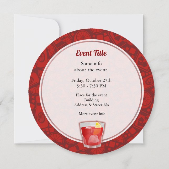 Invitación Cóctel Negroni (Reverso)