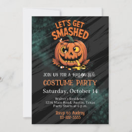 Invitación Cóctel Noche de Terror de la Fiesta de Halloween p