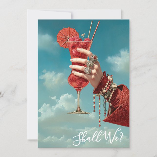 Invitación *~* Cóctel ornamentado A101 FOTO 16 DESPEDIDA DE S (Anverso)