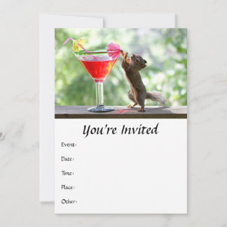 Invitación Cóctel para beber ardilla