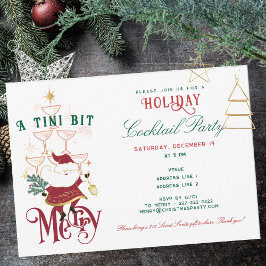 Invitación Cóctel para Navidades de oficina Tini Bit Merry Ma