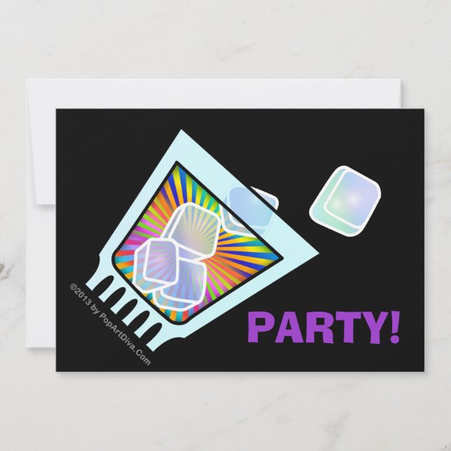 INVITACIÓN CÓCTEL - PASADO DE MODA - ROCAS DE CRISTAL (Anverso)