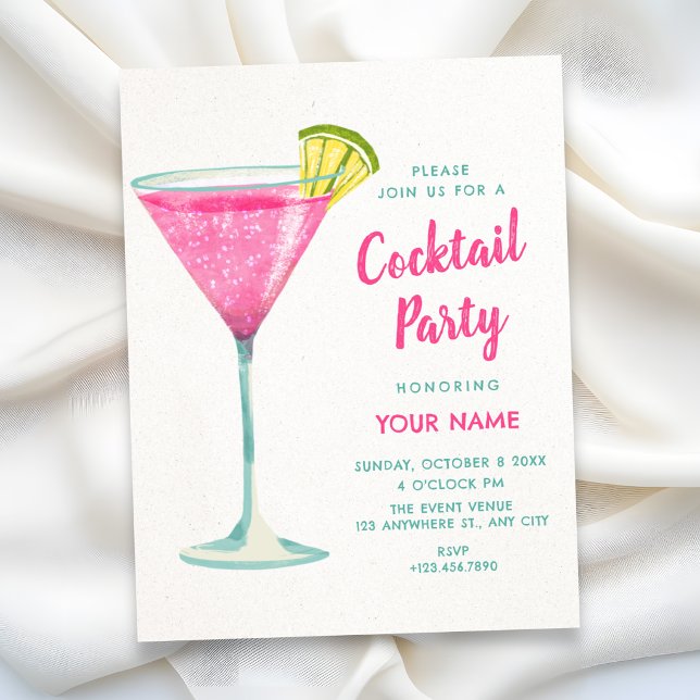 Invitación Cóctel rosa (Subido por el creador)