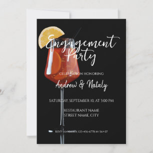Invitación Cóctel Spritz sobre negro