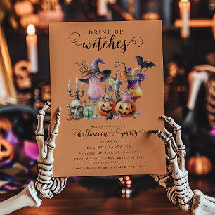 Invitación Cócteles Bebed hasta el final Brujas