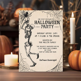 Invitación Cócteles de esqueleto para adultos de la fiesta de