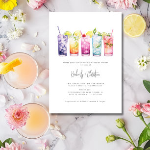 Invitación Cócteles de Frutas Minimalista Elegante Ducha de P
