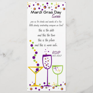 Invitación Cócteles de Mardi Gras