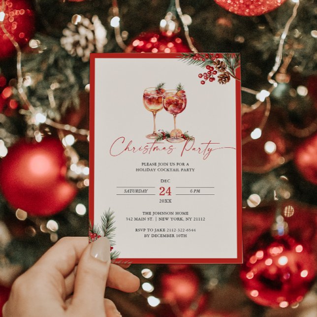 Invitación Cócteles de vacaciones Fiestas navidades (Subido por el creador)