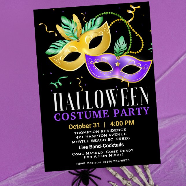 Invitación Cócteles de vestuario Halloween para adultos (Subido por el creador)