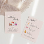 Invitación Cócteles divertidos Cumpleaños Fin de Semana Itine<br><div class="desc">Invitación itineraria del fin de semana de fiesta de cócteles divertidos.</div>