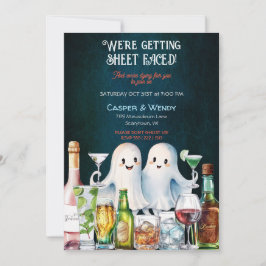 Invitación Cócteles fantasma de Halloween