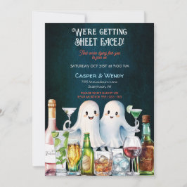 Invitación Cócteles Fantasmas de Halloween