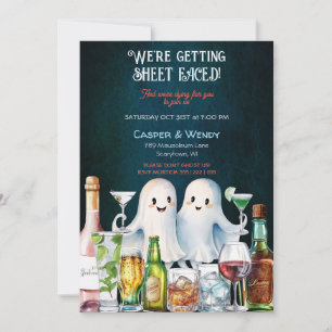 Invitación Cócteles Fantasmas de Halloween
