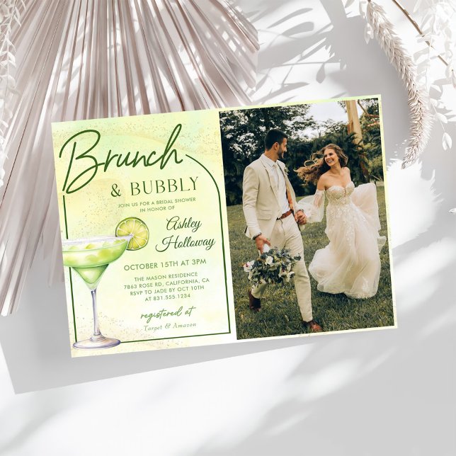 Invitación Cócteles Foto de ducha de novia Brunch & Bubbly (Subido por el creador)