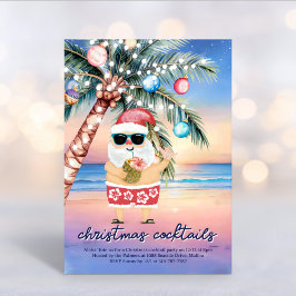 Invitación Cócteles Navidades del Tropical Beach Palm Tree Sa