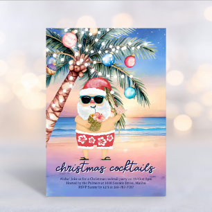 Invitación Cócteles Navidades del Tropical Beach Palm Tree Sa
