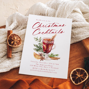 Invitación Cócteles Navideños Fiesta de Navidad