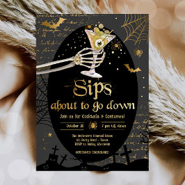 Invitación Cócteles y disfraces producen Boos Booze Halloween