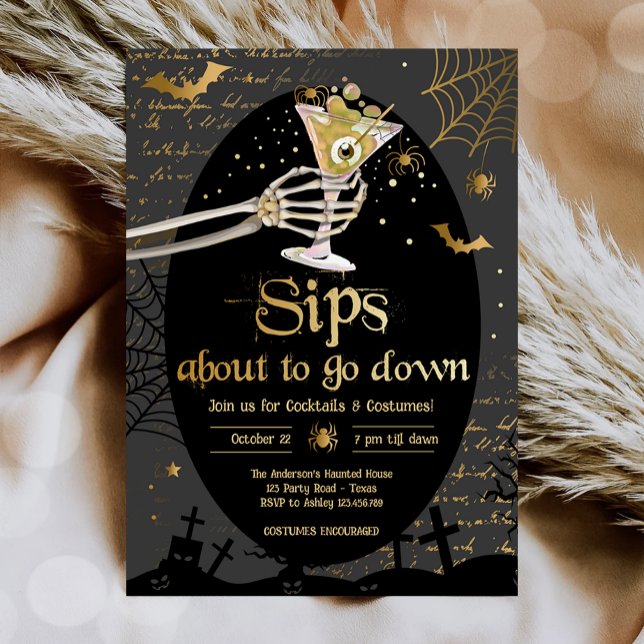 Invitación Cócteles y disfraces producen Boos Booze Halloween (Subido por el creador)