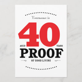 Invitación Cócteles y vítores de cumpleaños número 40