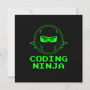 Invitación Codificación Programador Programador Ninja Coder