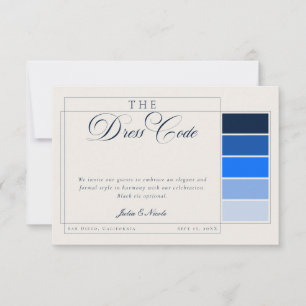 Invitación Código de Vestimenta Formal Caligrafía Marfil Mari