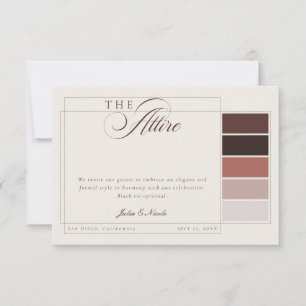 Invitación Código de Vestimenta Formal Caligrafía Marfil Marr